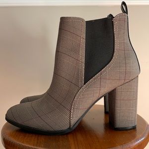 Plaid Ankle Booties